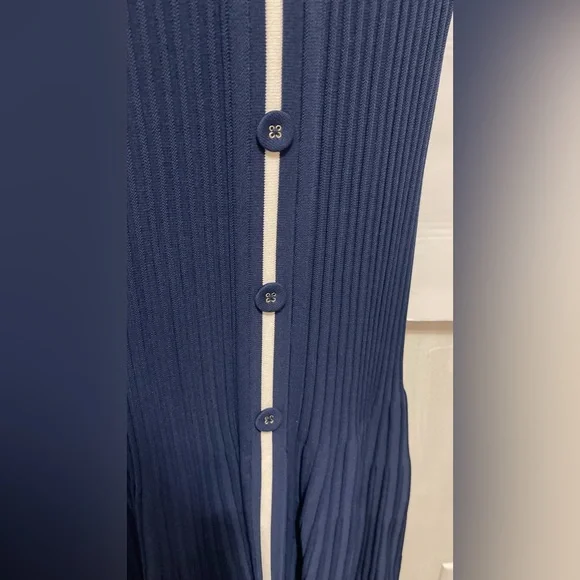 Eva Mendes for New York & Company Navy and White Midi Dress - Picture 6 of 13